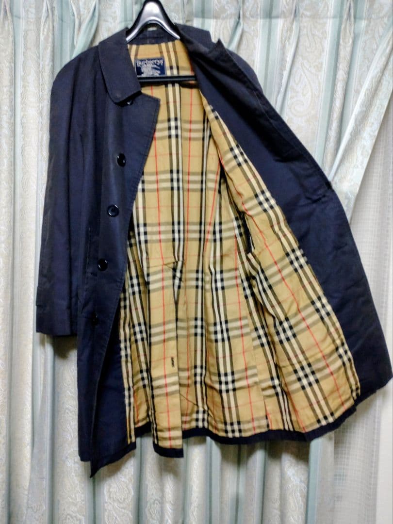 じ*う様 英国製Burberry ステンカラーコート 100%コットン