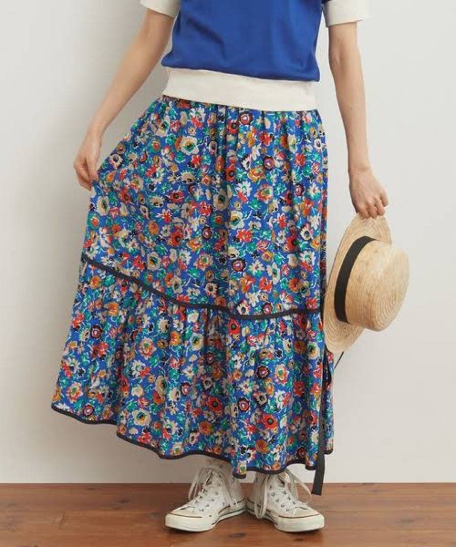 Dot＆Stripes CHILD WOMAN サマーフラワープリント スカート
