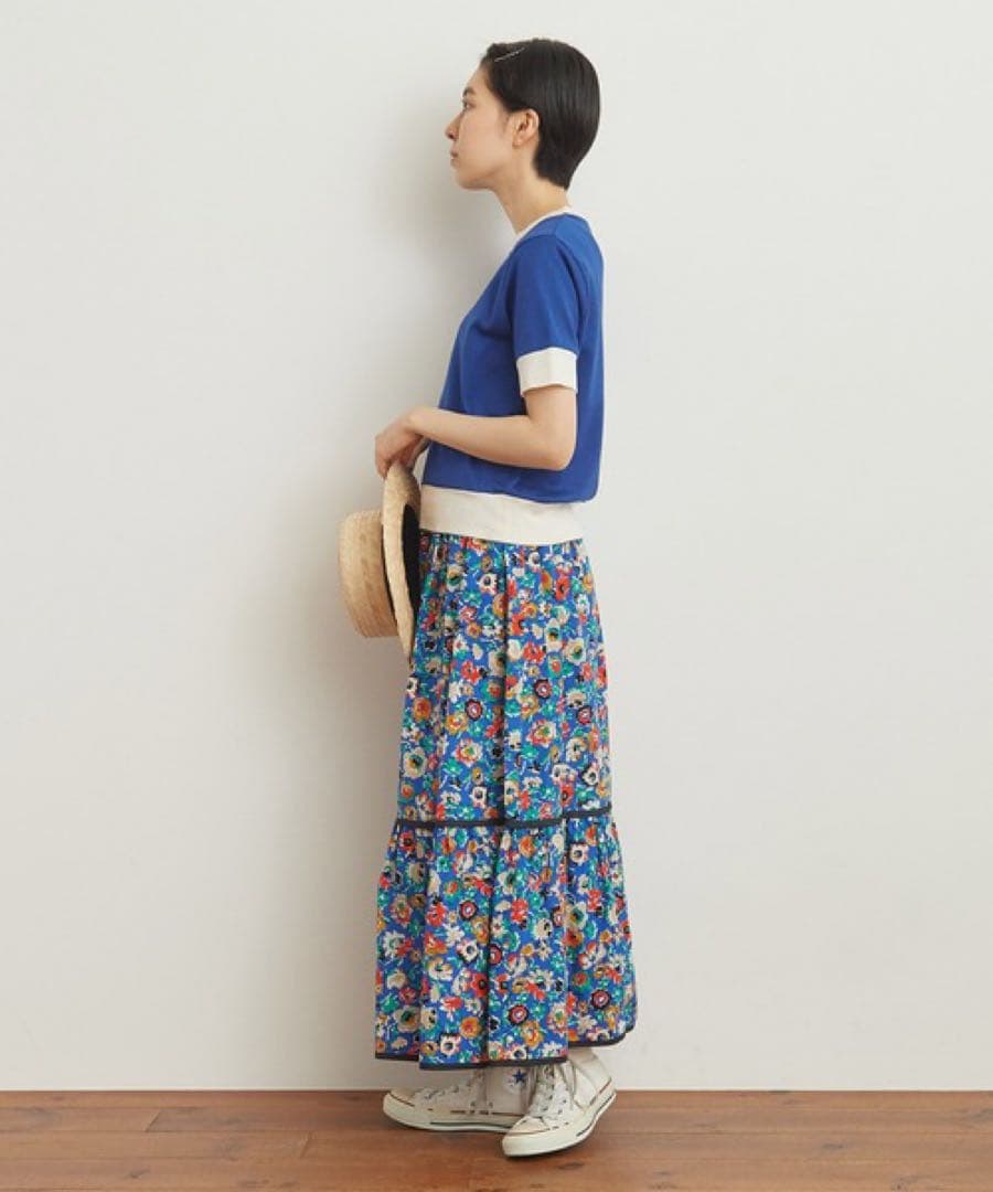 Dot＆Stripes CHILD WOMAN サマーフラワープリント スカート