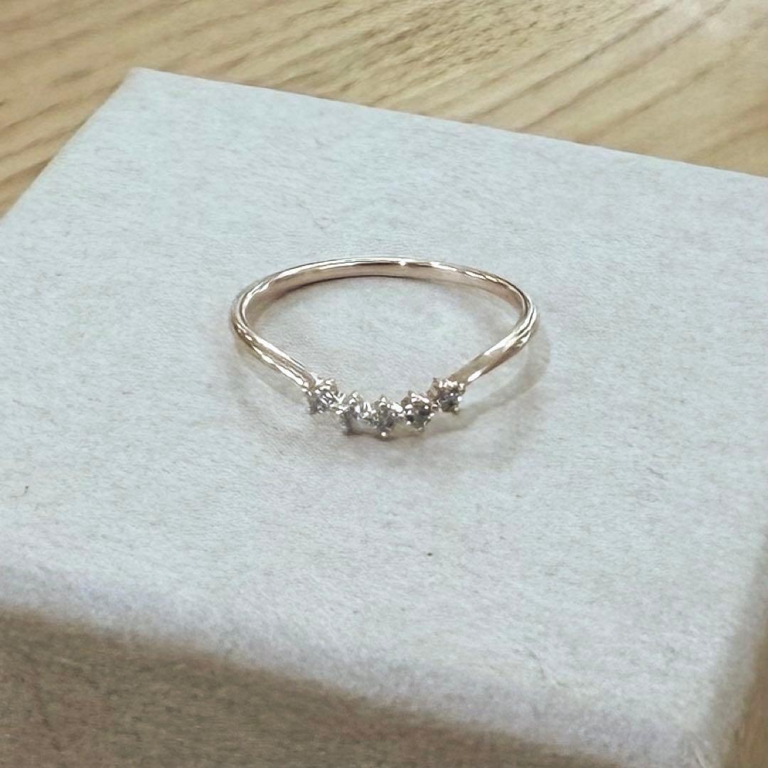 【試着のみ】ete K10 MPG リング グレーダイヤモンド 7号