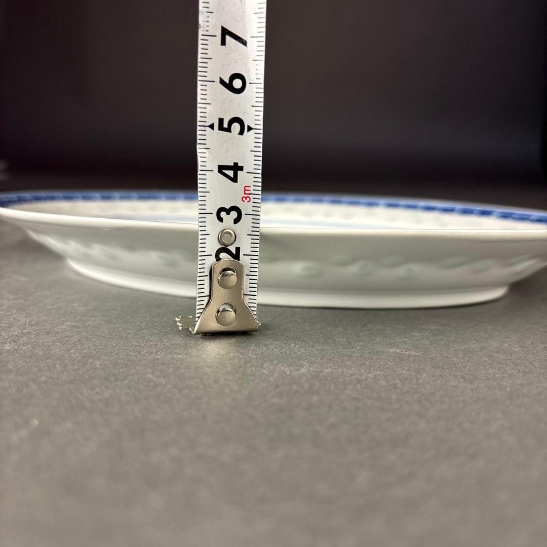 中国　景徳鎮製　蛍　楕円　皿　６客