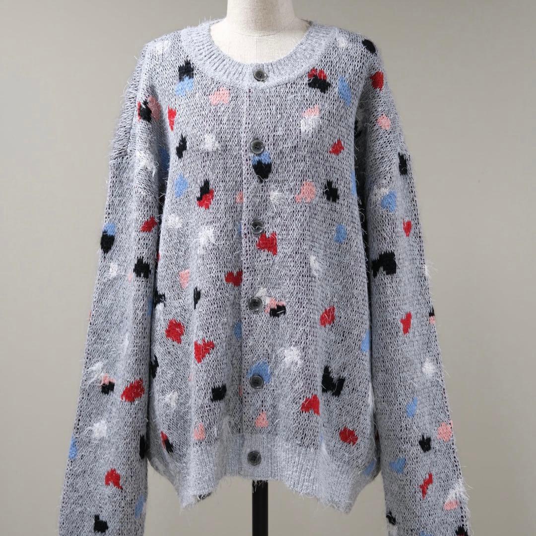 23AWコウタグシケン Doodle Cardigan ニットカーディガン