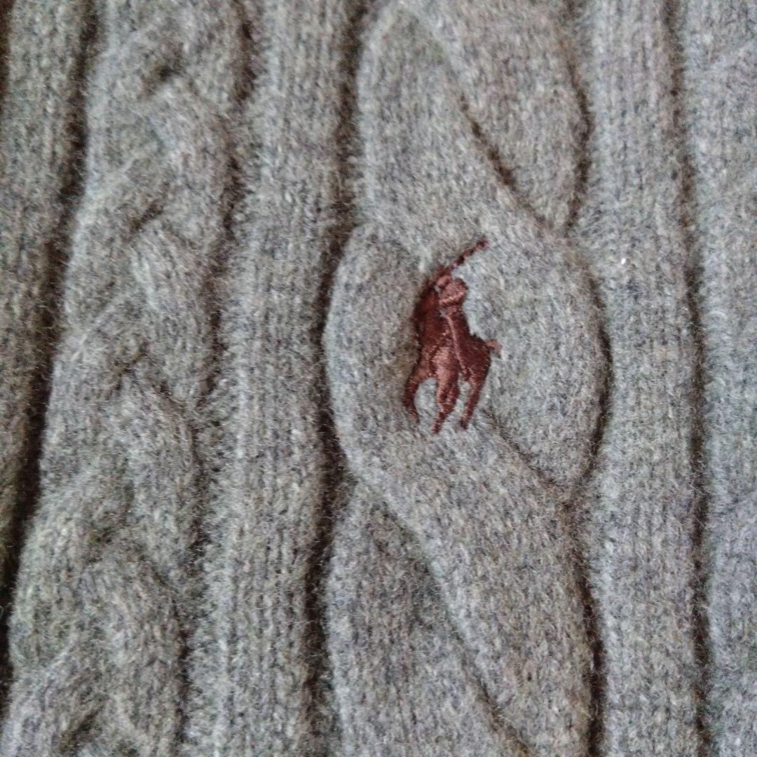 ラルフローレン ロダンドネガルケーブルひざ掛け グリーン