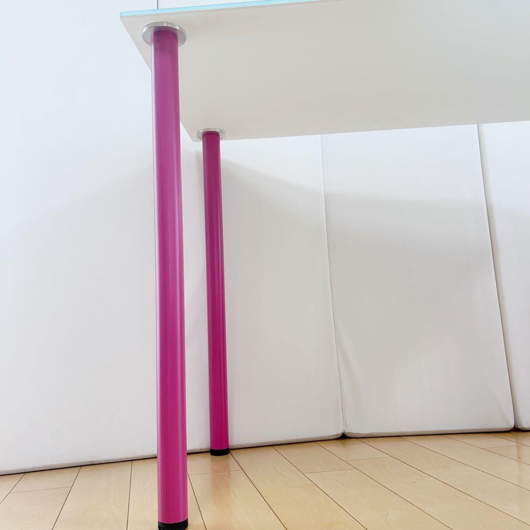 IKEA　VIKA GLASHOLM オールドイケア　ガラステーブル　ピンク廃盤