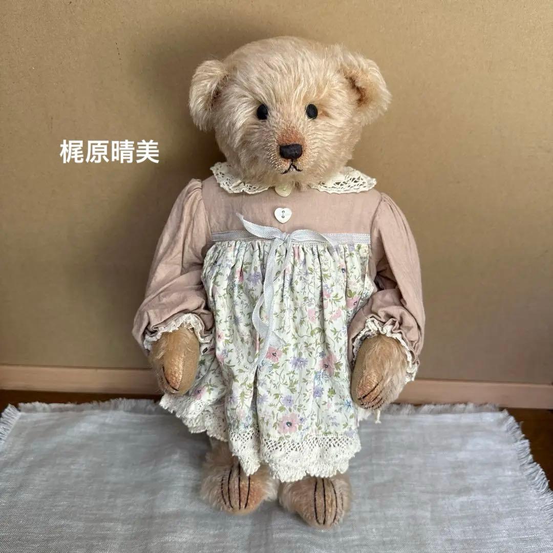梶原晴美　テディベア　34センチ　美品