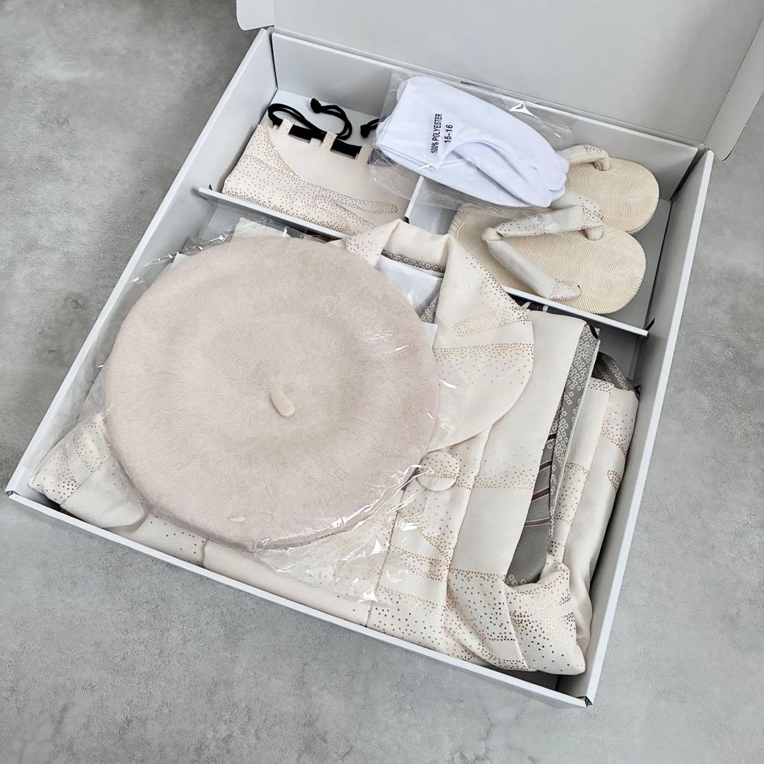 [グリーン]被布セット　男の子　七五三　3歳　着物セット