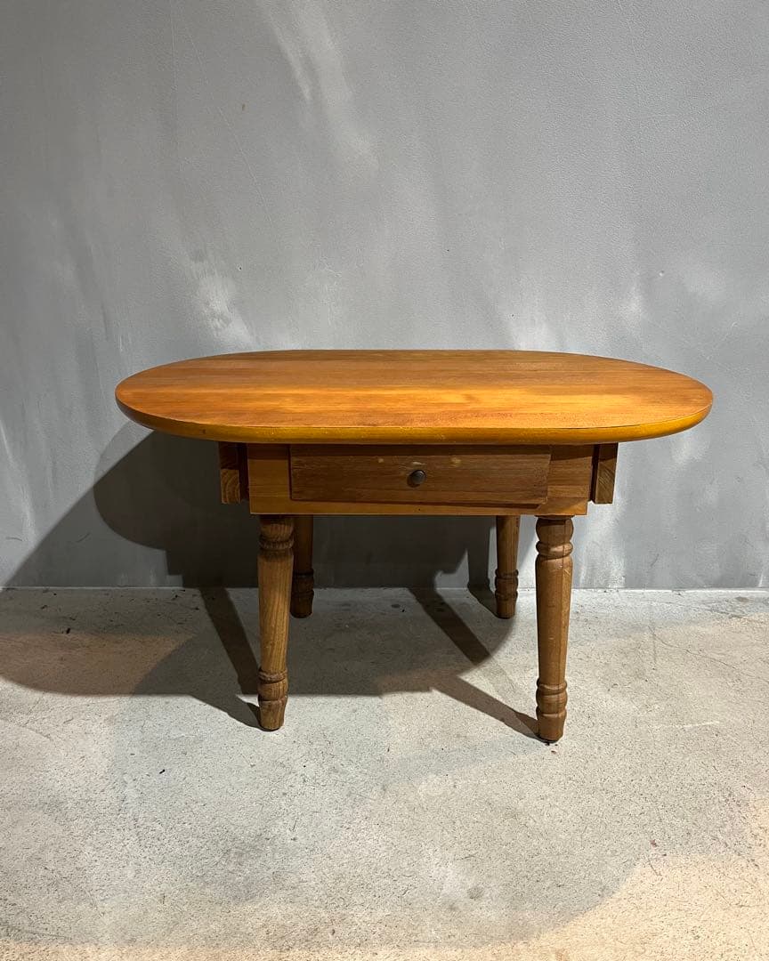 楕円　センターテーブル ドロワー