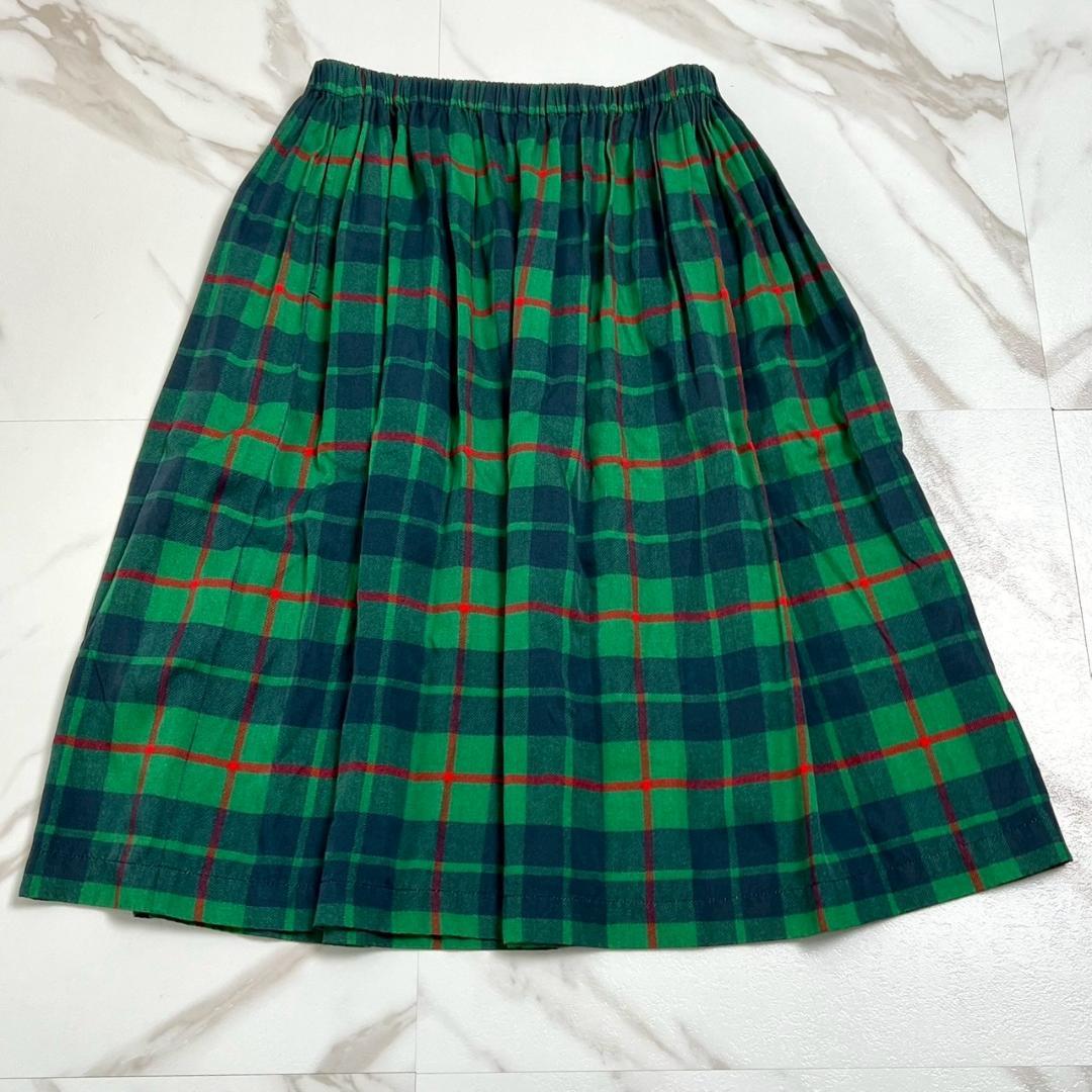 希少✨コムデギャルソン AD2013 タータンチェック柄フレアスカート 緑