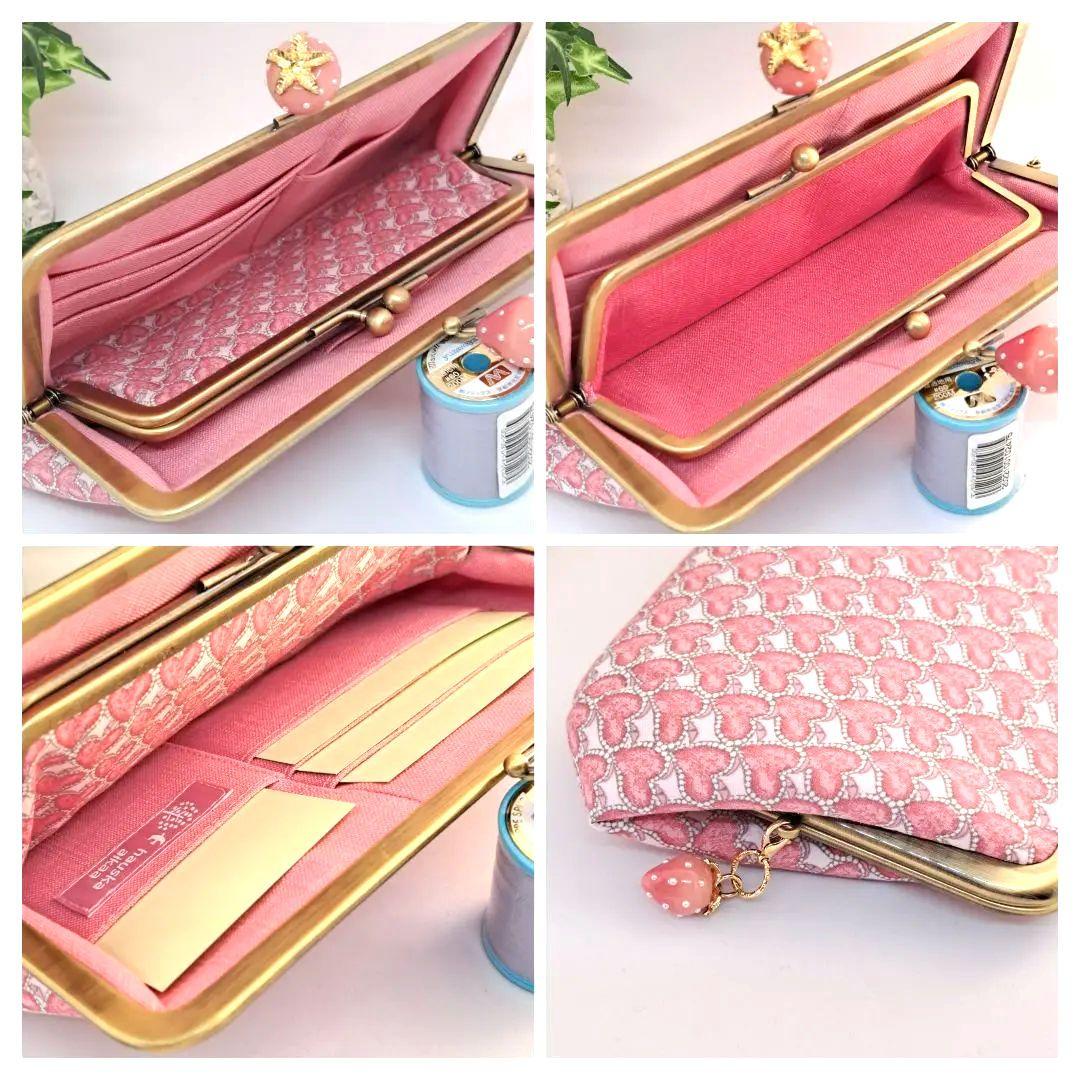 ペン&メガネケースとミニがま口、親子がま口長財布2点☆リバティ☆ハートキャノピー