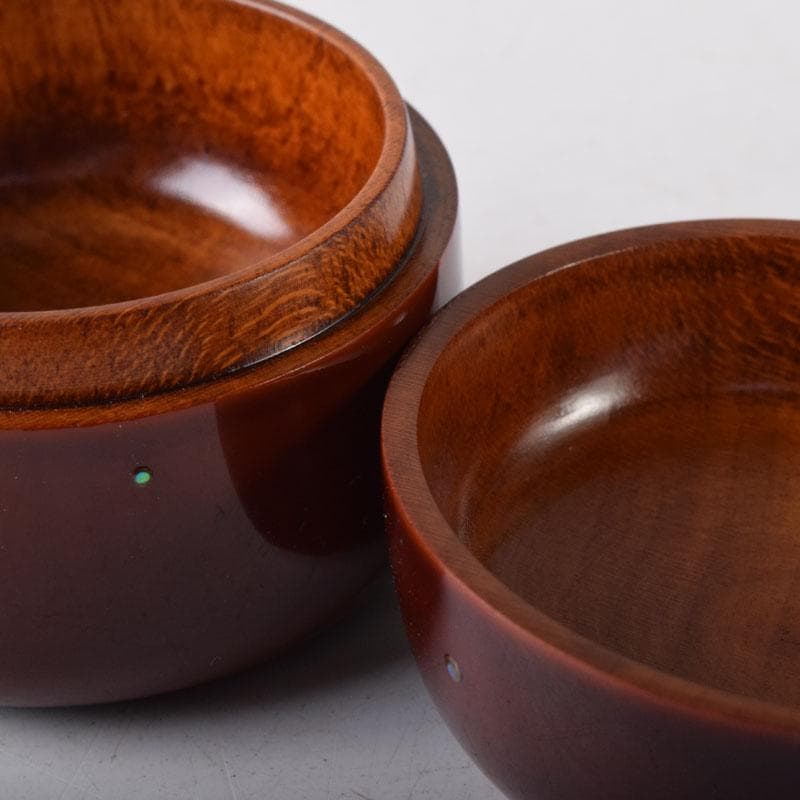 茶道具　山中塗　中嶋宗峰作　桜材　蟹蒔絵　下膨形香合　共箱　V　7507