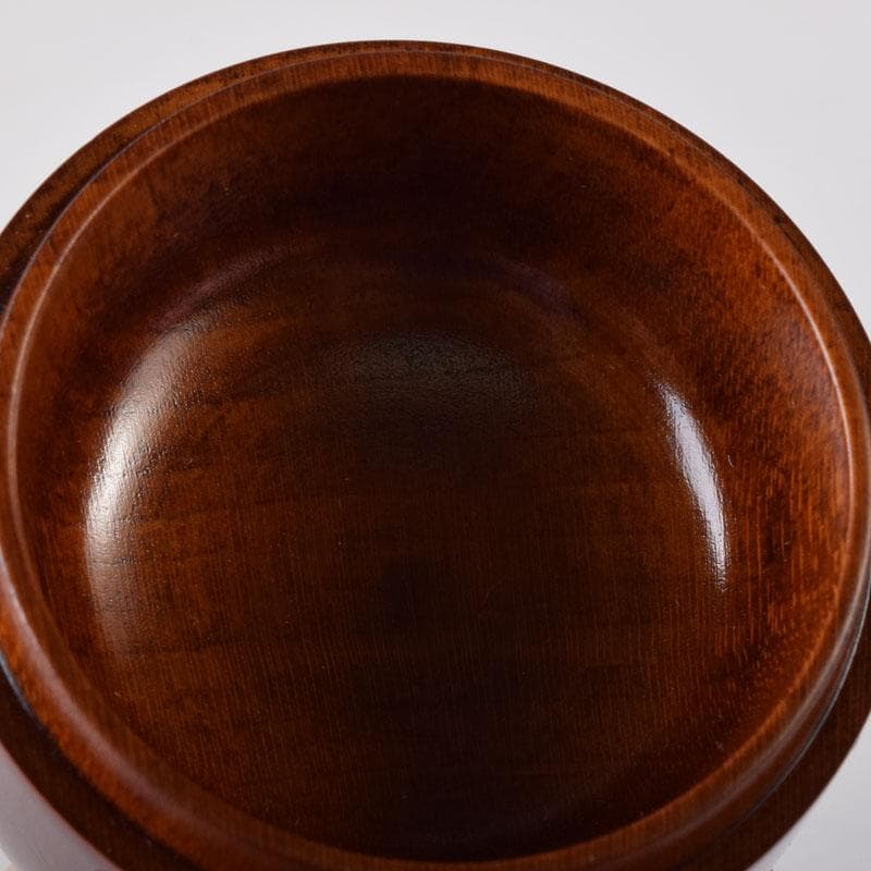 茶道具　山中塗　中嶋宗峰作　桜材　蟹蒔絵　下膨形香合　共箱　V　7507