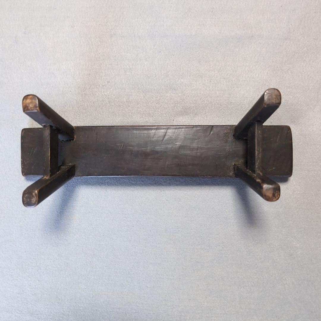 李朝 木製枕 枕 寝具 李朝家具 李朝工芸 李朝木工品 彫刻台 曲線デザイン