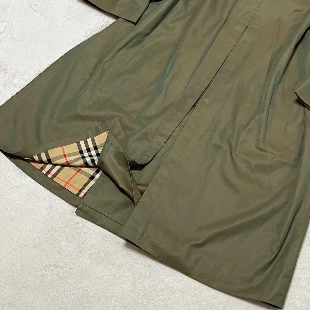 バーバリー　トレンチコート　玉蟲色　裏ノバチェック総柄　ユニセックス　メンズL