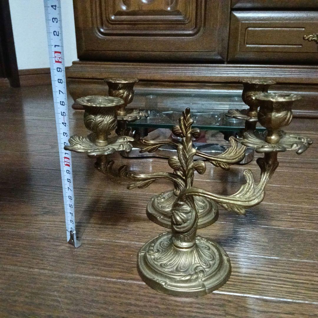 昔のキャンドルスタンド２　真鍮製　２個セット