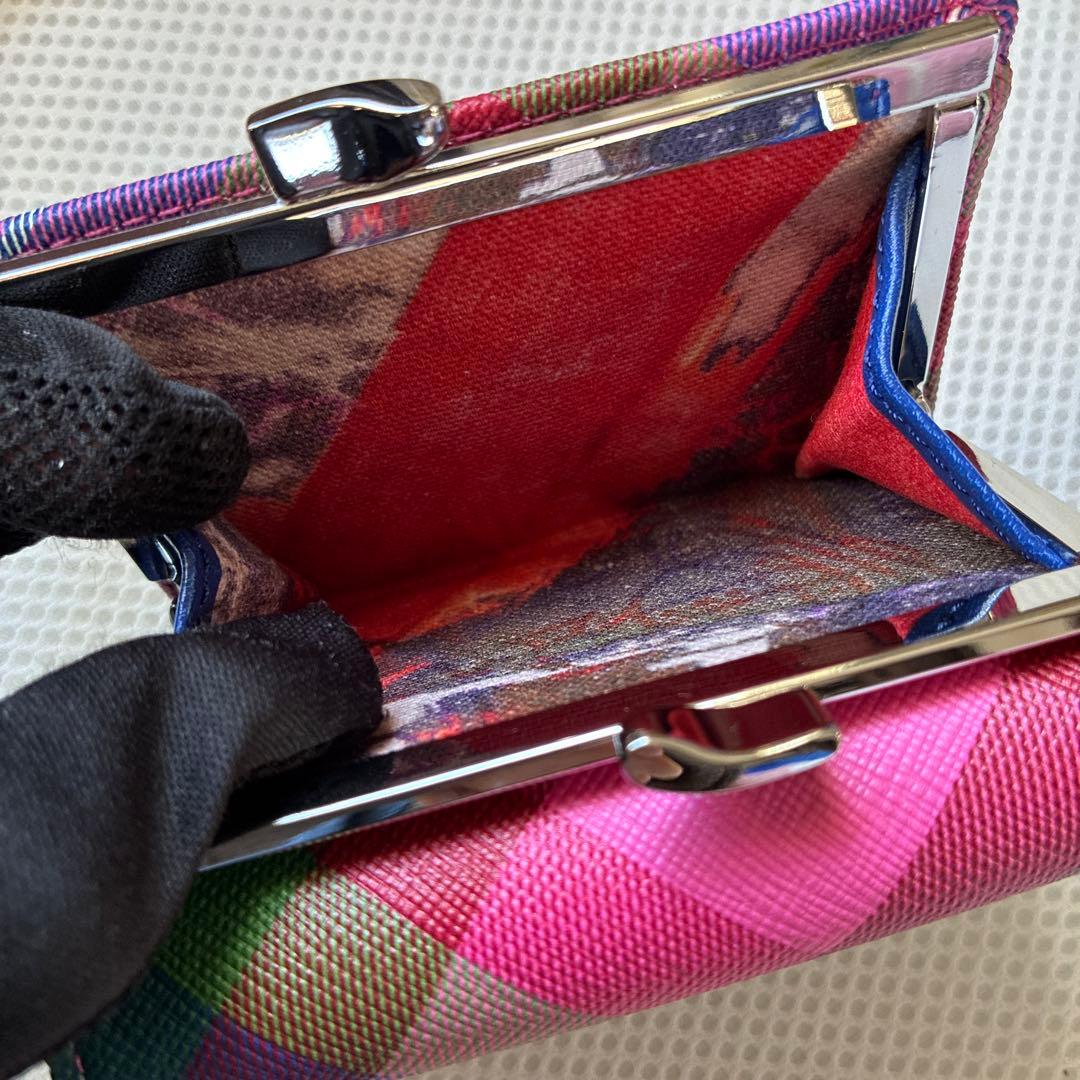 新品　ヴィヴィアンウエストウッド　ガマ口折財布　チェック　ORB