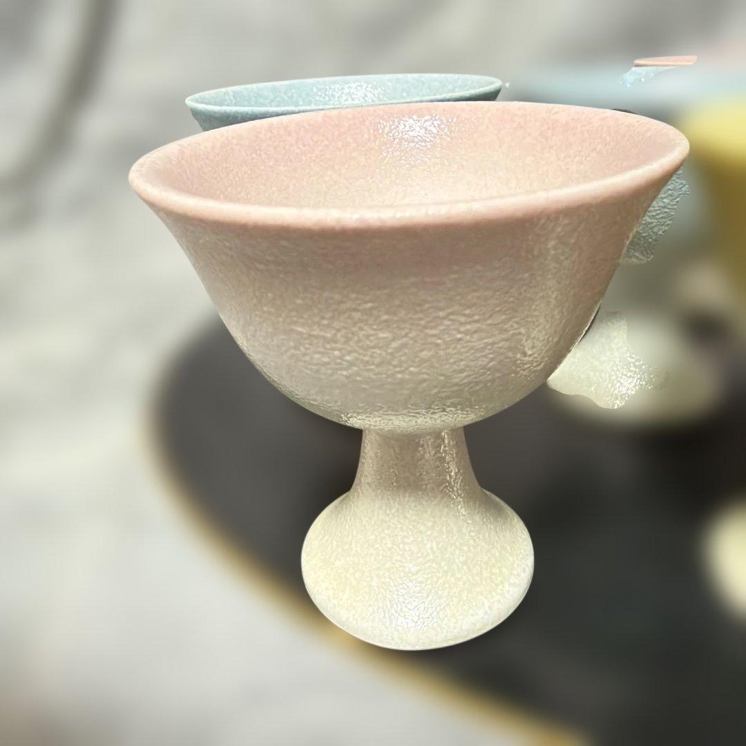 【有田焼】淡い三色の高台皿　10個