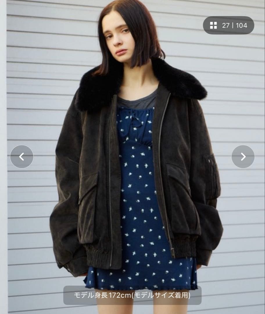 SLY WASHED PUFFER BZ ブラック　スライ　パッファーブルゾン