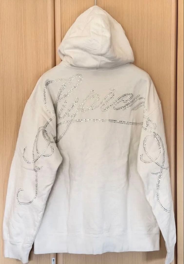 Supreme Rhinestone Script フーディー　スウェット