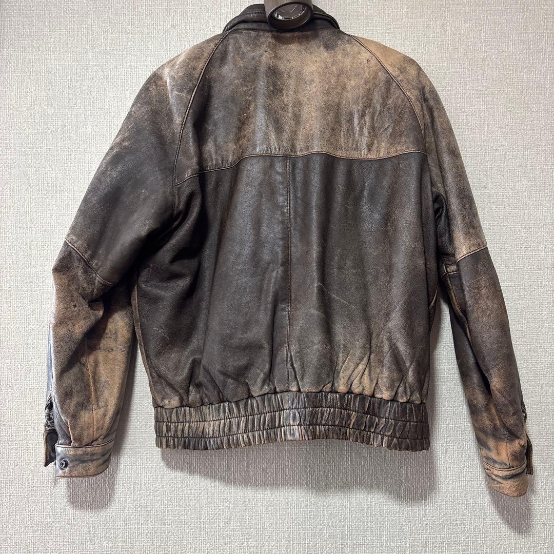 ダークブラウン レザージャケット　ZUFOLO