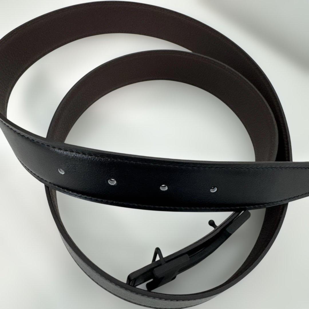 エルメス　黒レザーベルト　ショップ袋付き