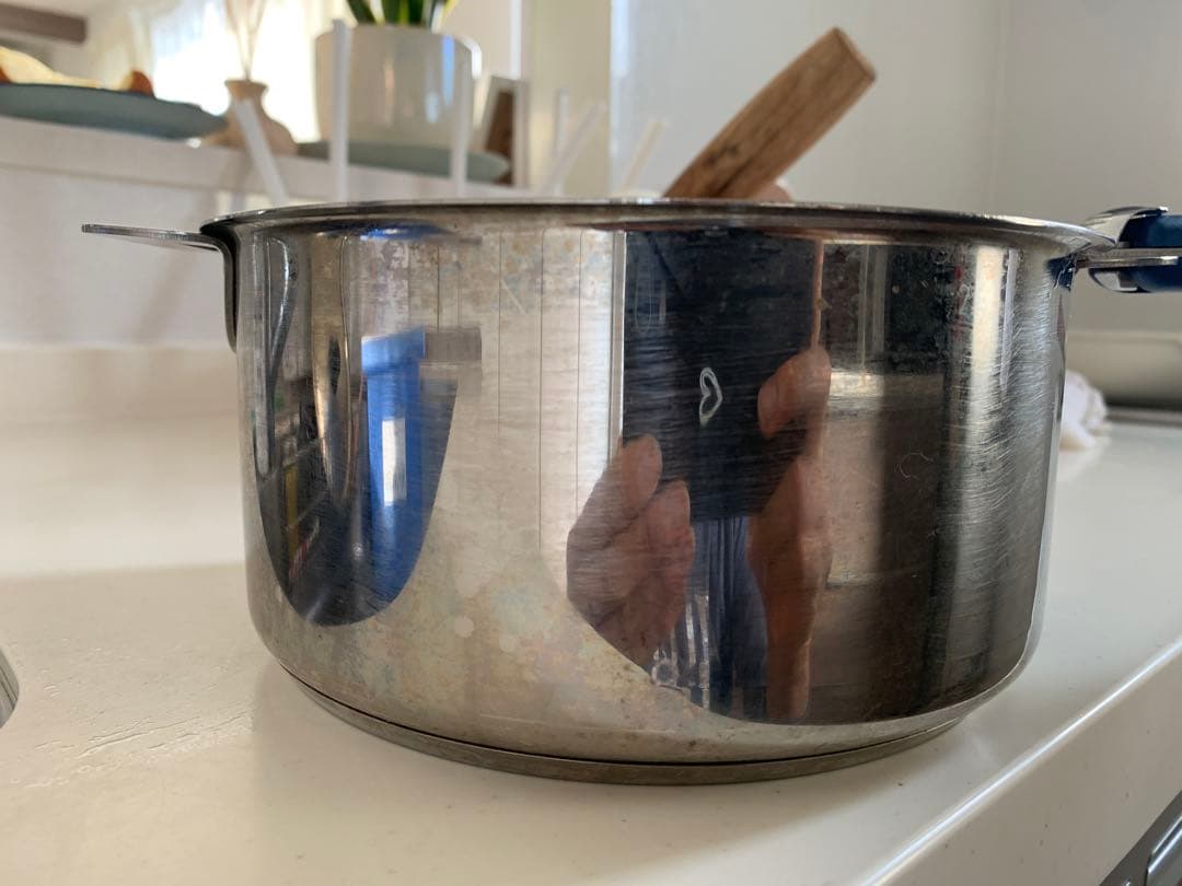 クリステル CRISTEL グラフィット 浅型鍋 両手鍋 青いハンドル