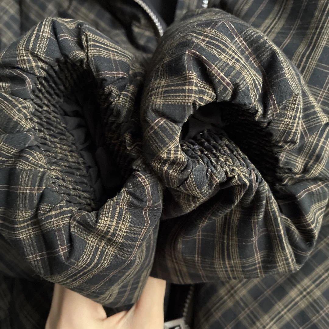 tageechita チェック柄 ショートダウンジャケット