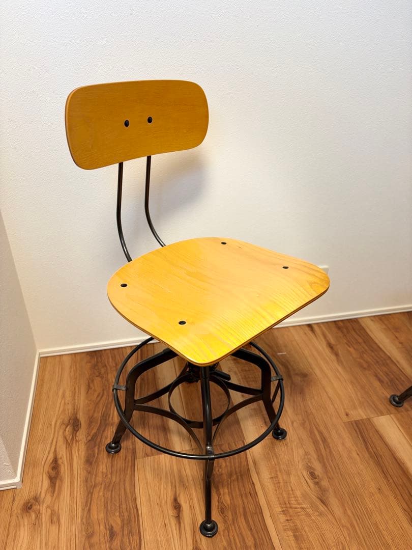 【インダストリアルチェア／高さ調整可能　1脚販売】