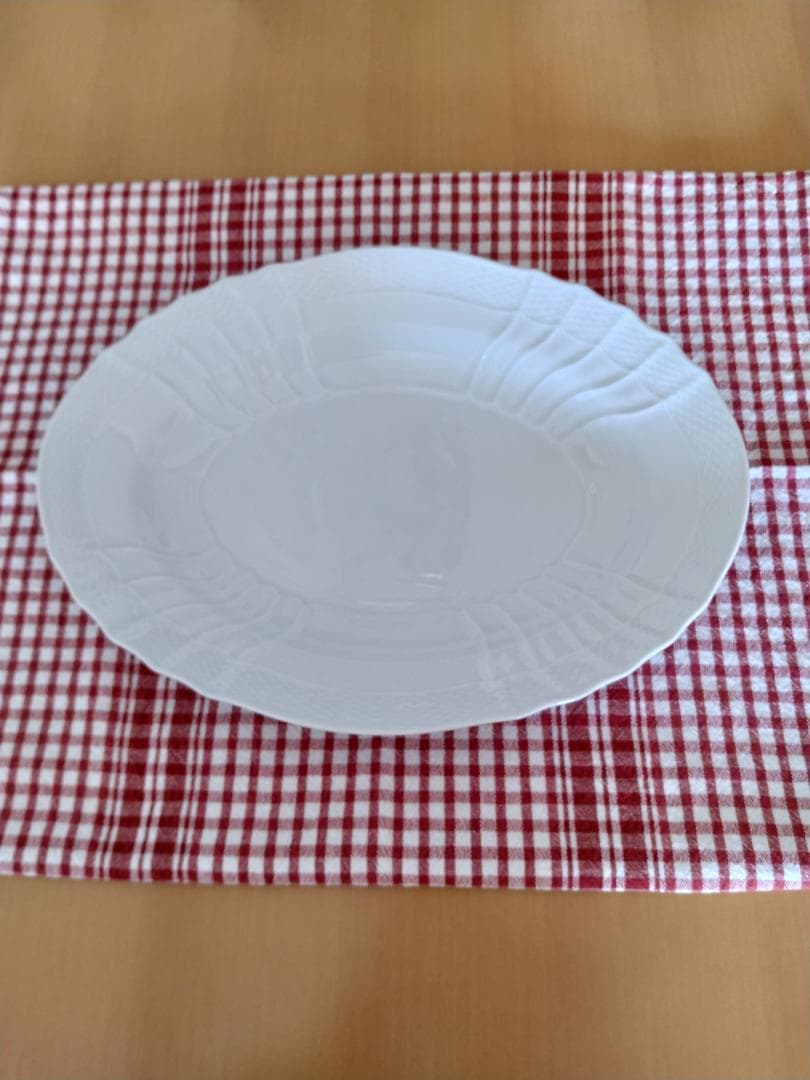 リチャードジノリ ベッキオホワイト オーバル皿 33㌢