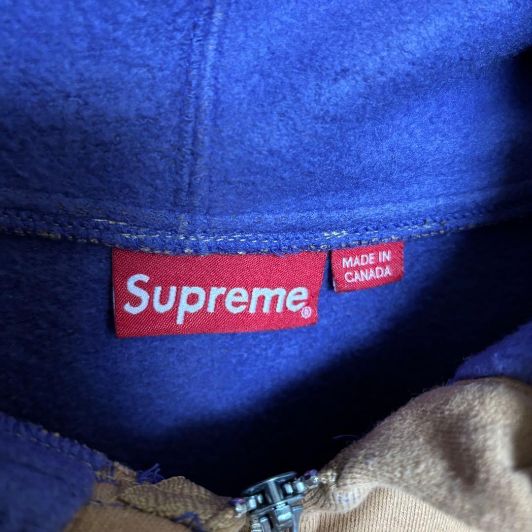 J225 即完売モデル　シュプリーム　ジップアップパーカー　スモールロゴ　裏起毛