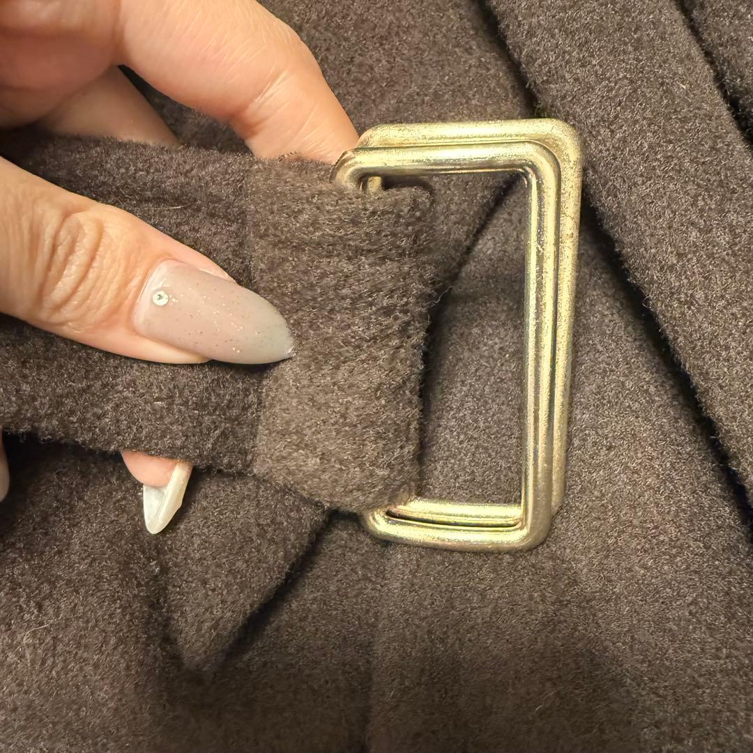 【美品】anuans ウールトレンチコート　ブラウン　2023AW