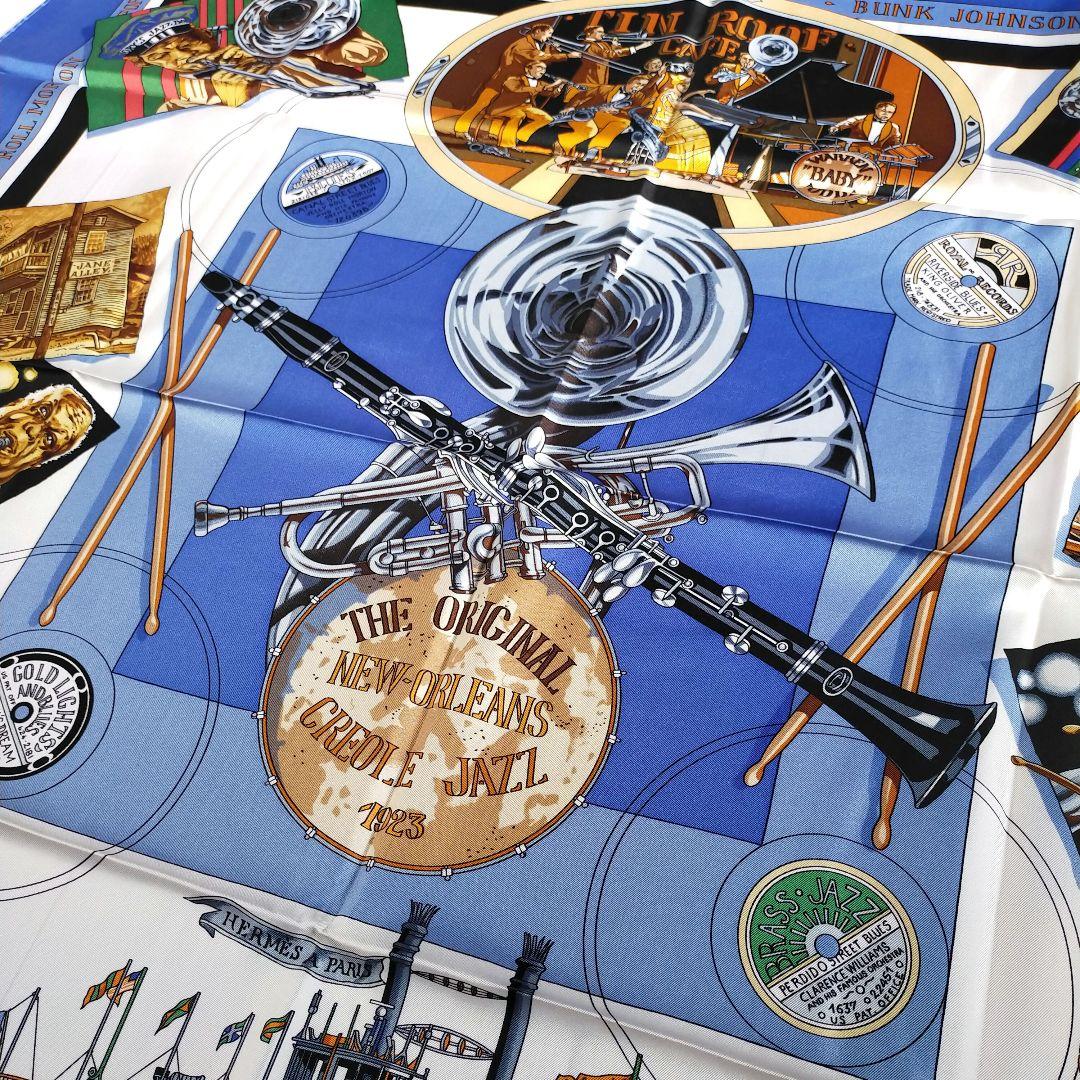 ☘️新品未使用☘️ HERMES カレ90　ニューオーリンズ　ライトブルー