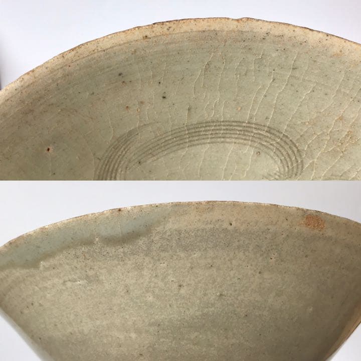 骨董　影青　青白磁　線文　茶碗　中国古美術　中国骨董　アンティーク