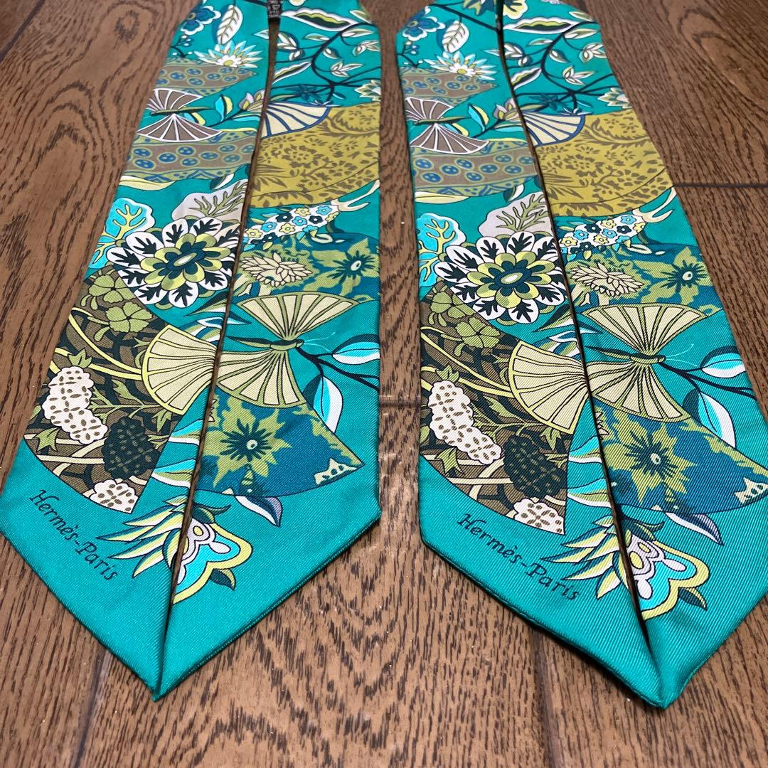 エルメス　ツイリー　2本セット　人気レア柄❣️ 「花咲く織物」