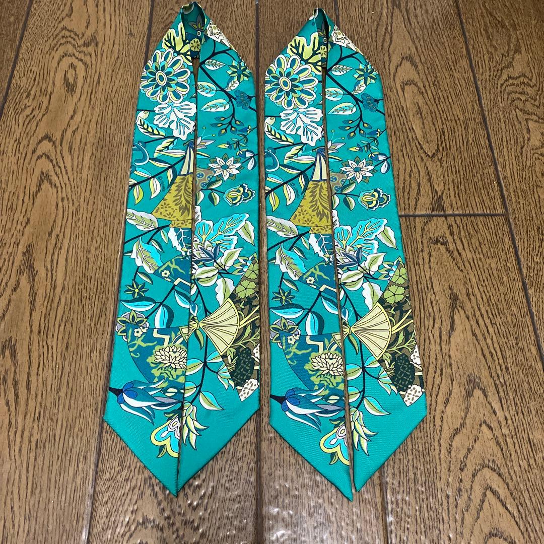 エルメス　ツイリー　2本セット　人気レア柄❣️ 「花咲く織物」