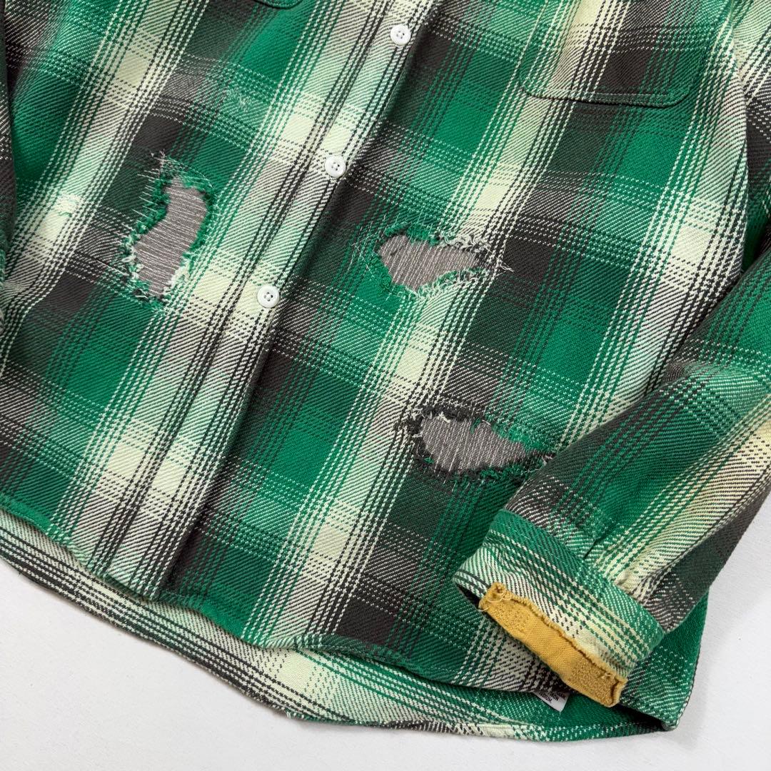 トップス BOWWOW HEAVY WEIGHT FLANNEL SHIRTS AGING