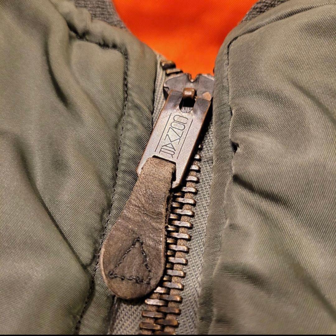 希少 60's USA製 vintage ALPHA MA-1 短丈 グリーン