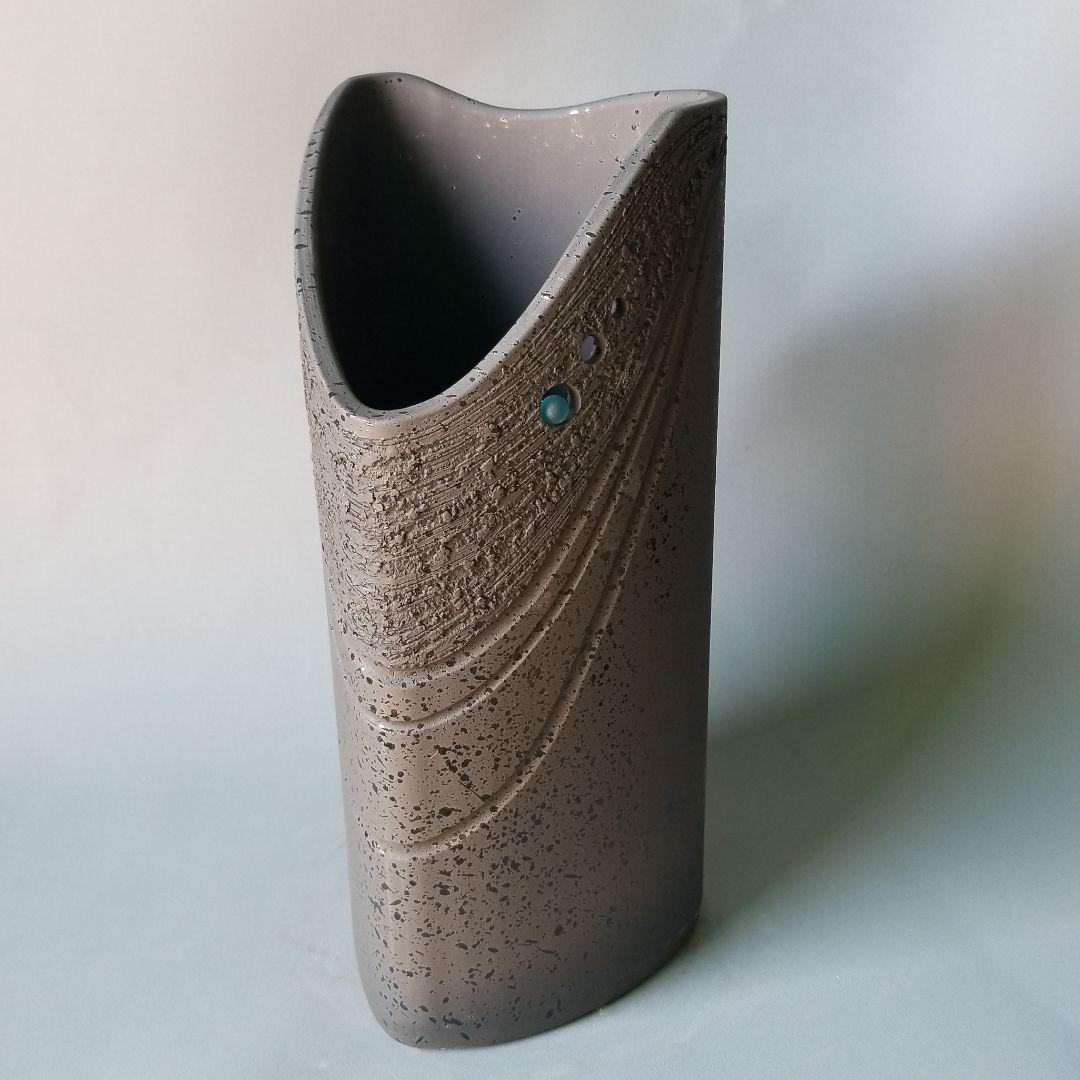 信楽焼傘立て  ビー玉アクセント 高さ４５cm