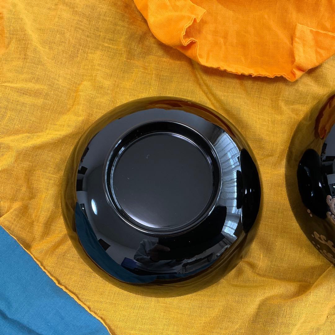 vincentfuto318様 輪島屋本店　波に日の出鶴蒔絵5客揃