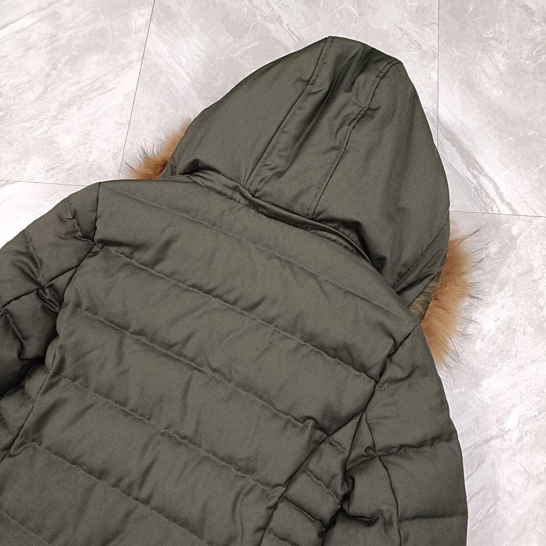 【美品】ルイルエブティック ラクーンファーサイドジップスリットロングダウンコート