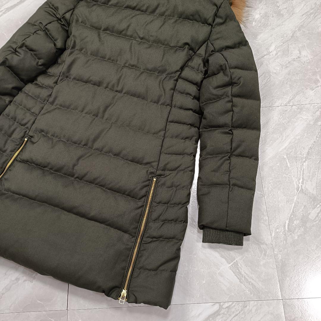【美品】ルイルエブティック ラクーンファーサイドジップスリットロングダウンコート