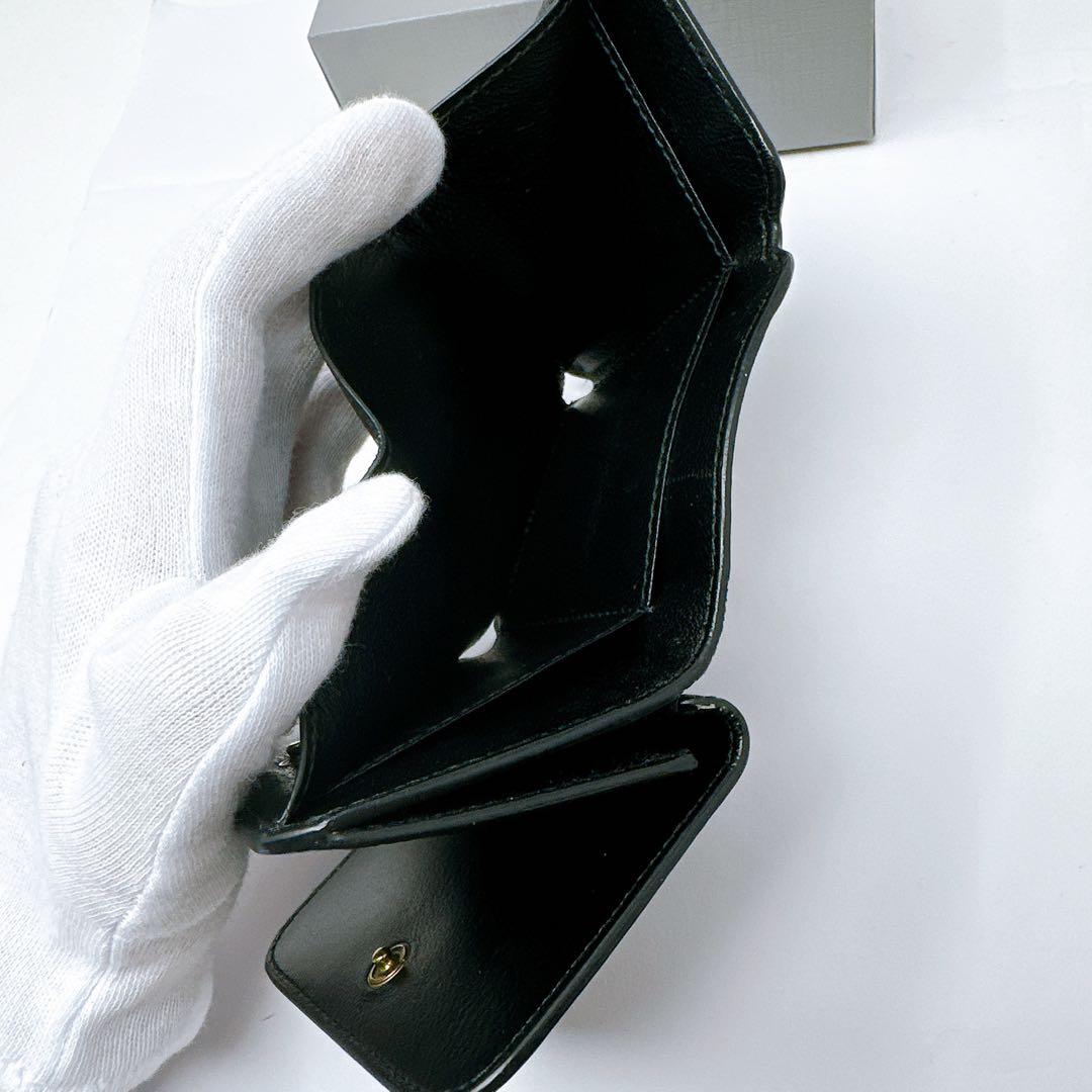 美品 BALENCIAGA バレンシアガ 財布 ミニウォレット 三つ折り財布