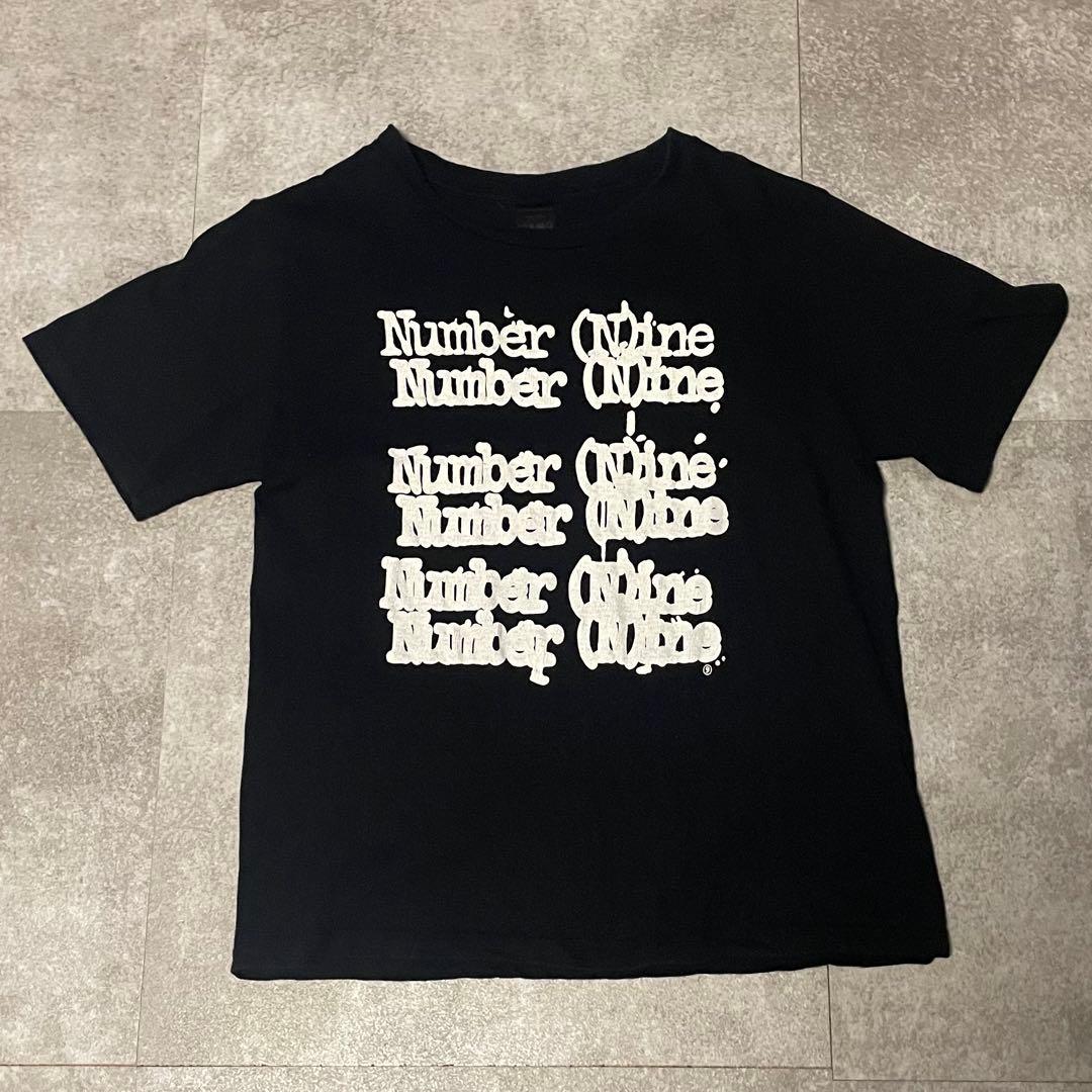 希少　00s number nine print logo T shirt