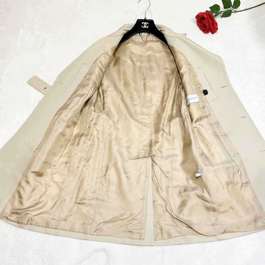 極美品✨　バレンシアガ　トレンチコート　ベージュ　銀タグ　イタリア製　ベルト