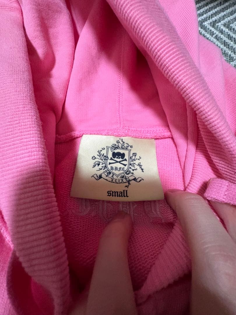 Happy99 pink hoodie s ダブルジップパーカー fti