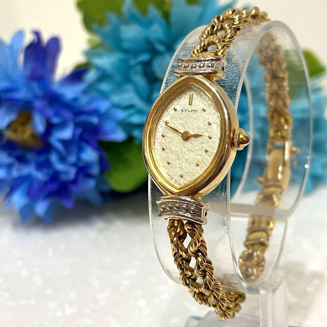 シチズン　CITIZEN SYLPH ゴールド ツイストブレスレット 腕時計