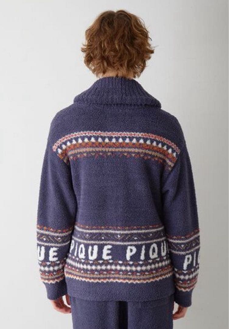 【HOMME】 パウダーノルディック DOGジャガードカウチン L 新品タグ付