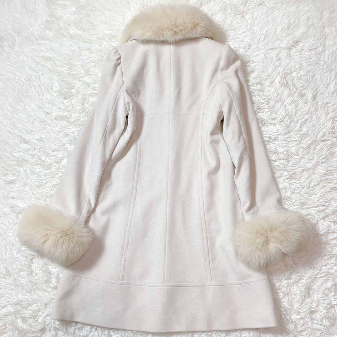 【新品タグ付】定価5.8万円　アプワイザーリッシェ　コート　アンゴラ混　ファー