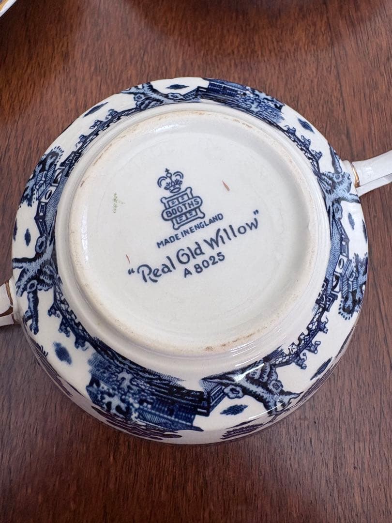 ブース リアル・オールド・ウィロー スープカップ＆ソーサー4客