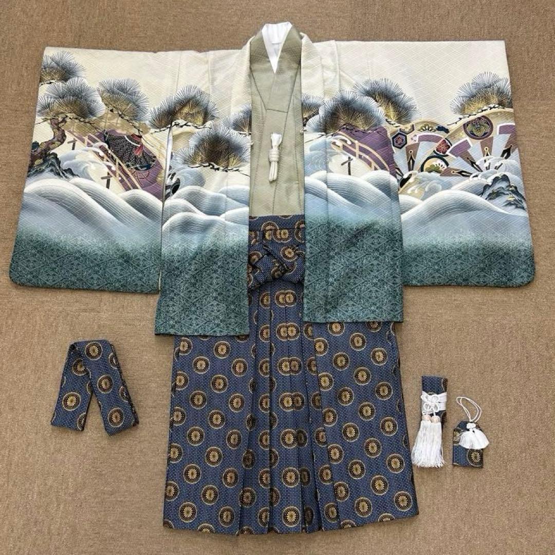 子供着物　七五三　5〜7才サイズ 薄緑