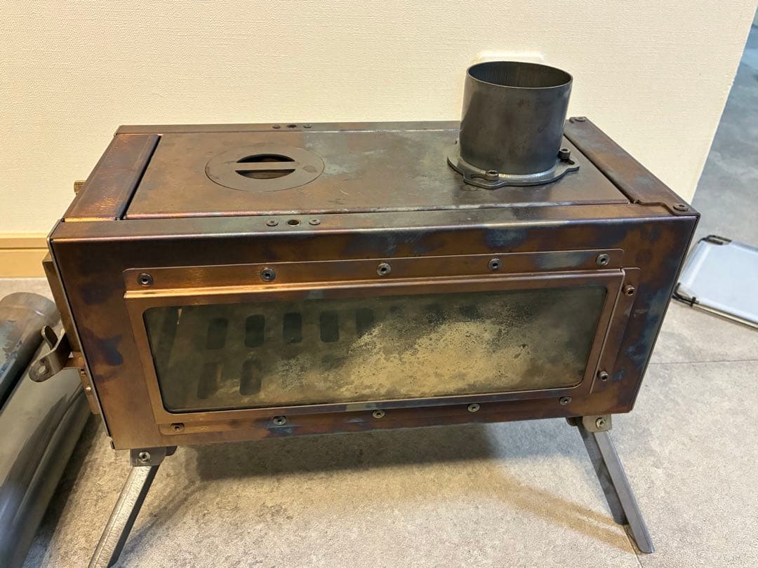 VASTLAND ステンレス薪ストーブ　延長煙突付き